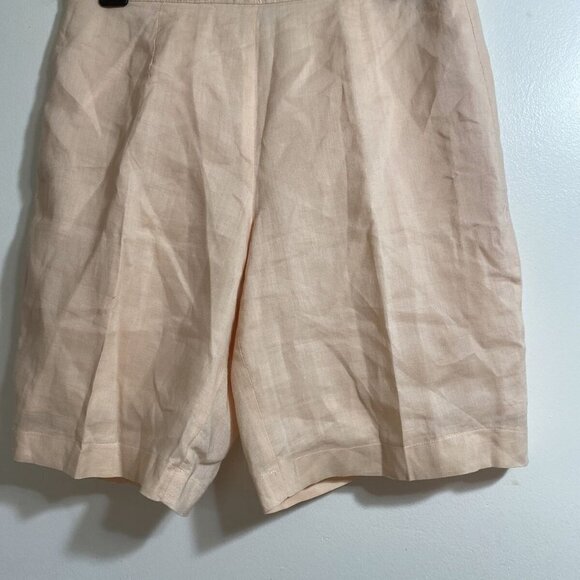 RENE MARGO PEACH WOMEN'S LINED  SIDE ZIPPER/BUTTON  SHORT SZ M - Picture 4 of 9
